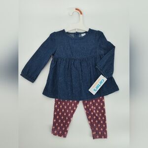 Carter's two piece pattern baby outfit size 9m